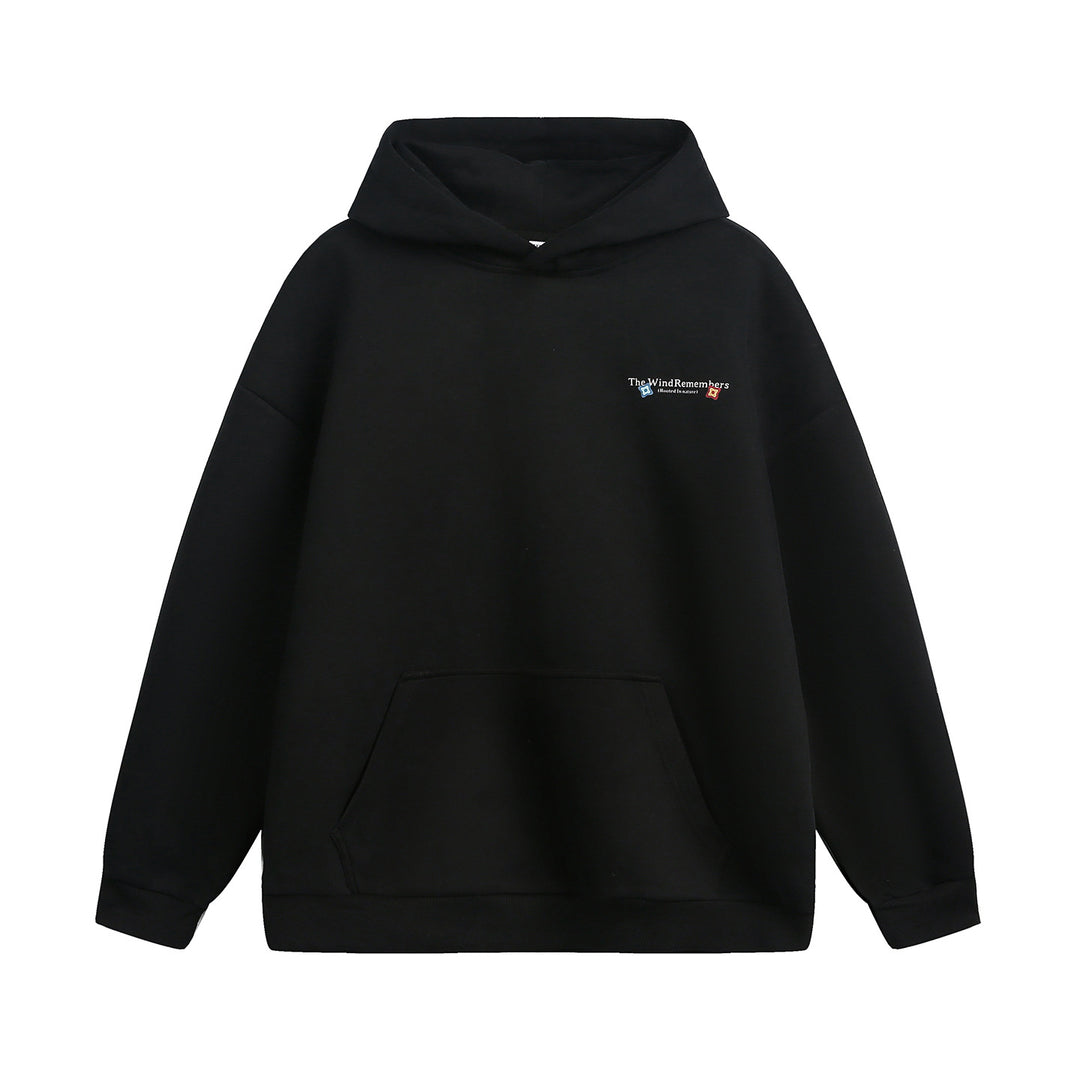Unisex Schlichter Hoodie mit ballonförmigem Oversize‑Schnitt, gefütterter Kapuze & Kängurutasche Drune