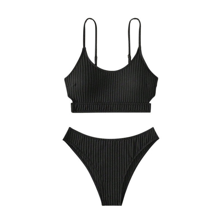 Damen raffinierter Bikini mit gestreiftem Design Drune