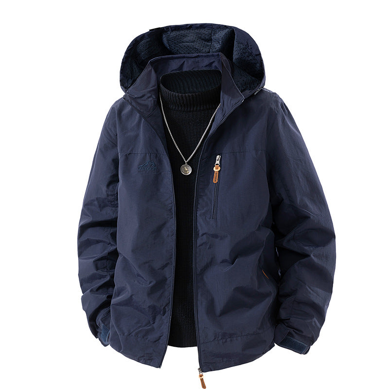 Herren Outdoor-Jacke mit Kapuze und praktischen Taschen Drune