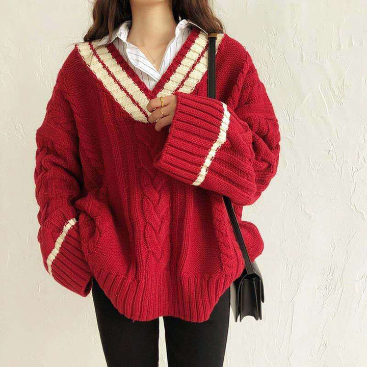 Damen Strickpullover im lässigen Oversized-Stil Drune