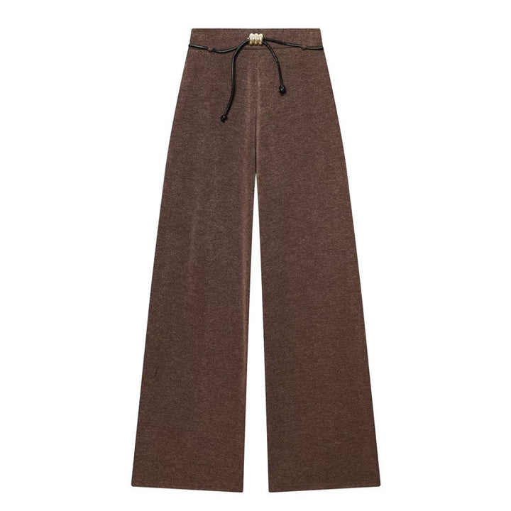 Damen Asymmetrisches Feinstrick-Top mit Wasserfallkragen und seitlicher Raffung Drune