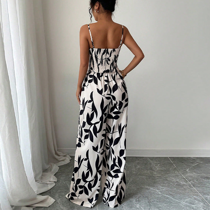 Damen Elegante und florale Jumpsuit Drune