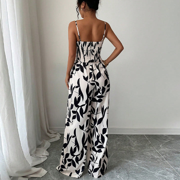 Damen Elegante und florale Jumpsuit Drune