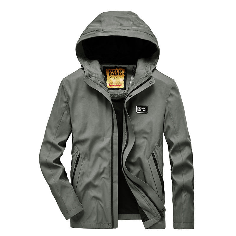 Herren Softshell-Adventurejacke mit Kapuze, atmungsaktiv und wind- sowie wasserabweisend Drune