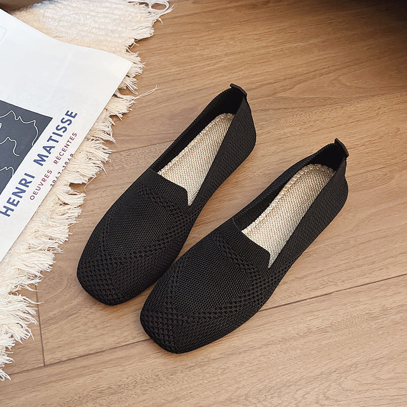 Damen Moderne Slingback-Schuhe mit Atmungsaktivem Netzmaterial und Elastischem Einschlupf Drune