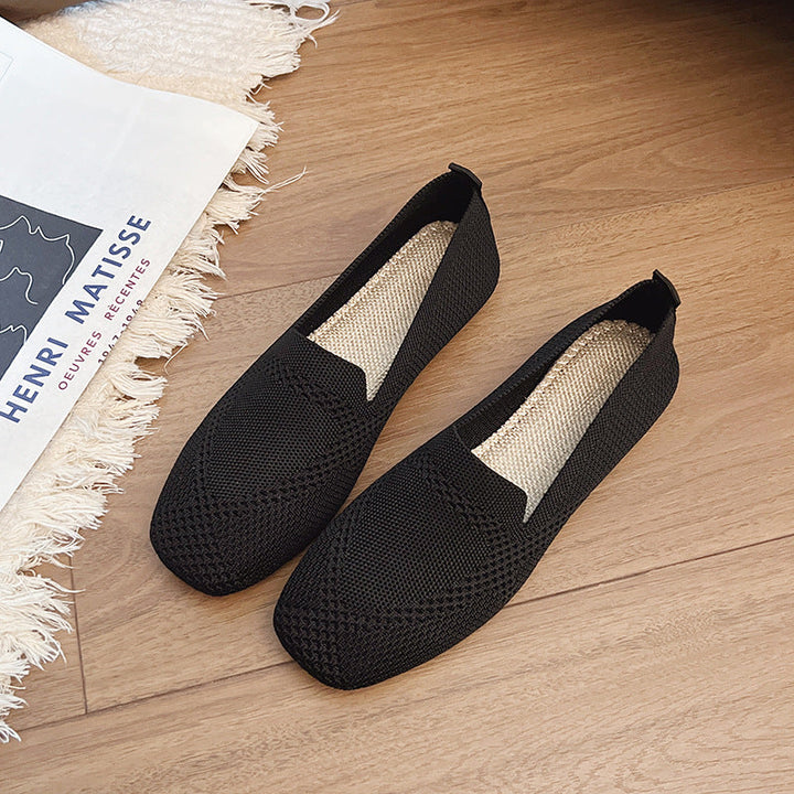 Damen Moderne Slingback-Schuhe mit Atmungsaktivem Netzmaterial und Elastischem Einschlupf Drune