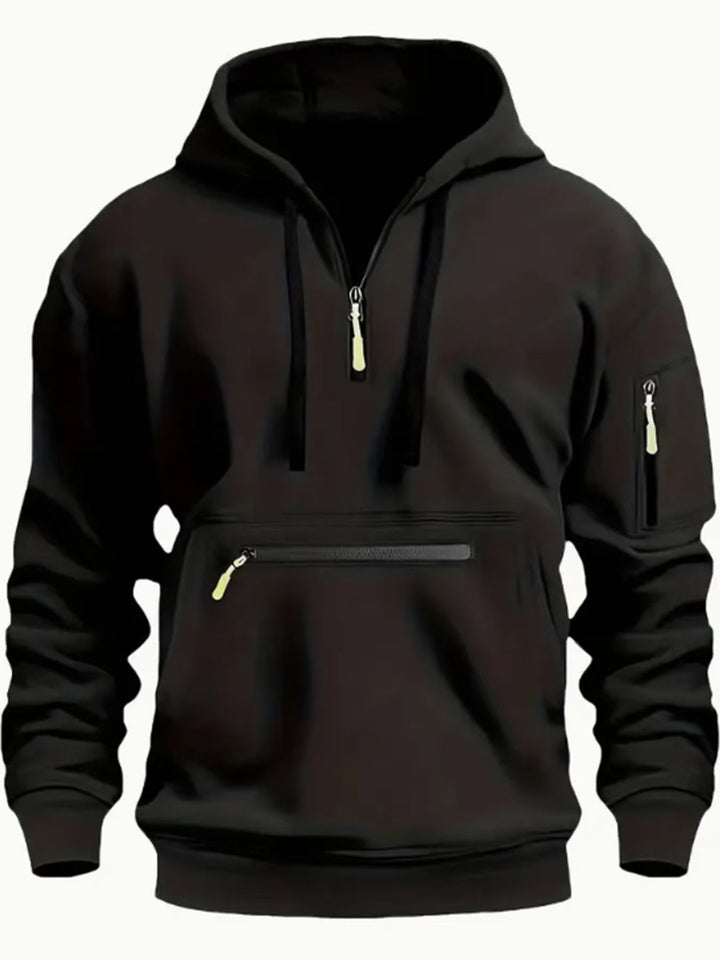 Herren Funktioneller Kapuzenpullover mit praktischem Reißverschluss Drune