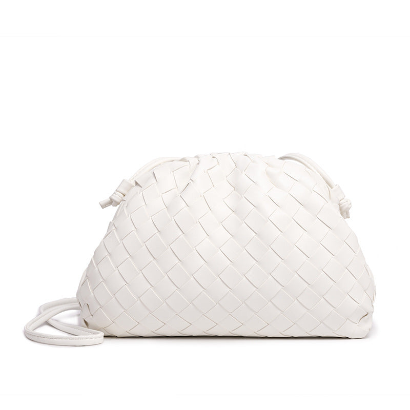 Drune | Leder Umhängetasche für Damen - Minimalistische Gewebte Tasche