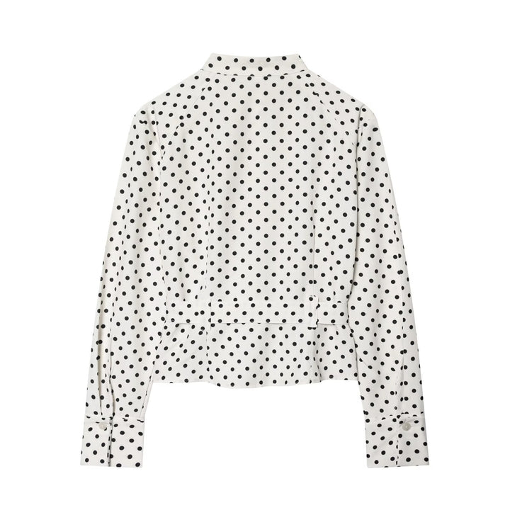Damen Geknöpfte Hemdjacke mit Stehkragen, aufgesetzten Klappentaschen und Taillengürtel Drune