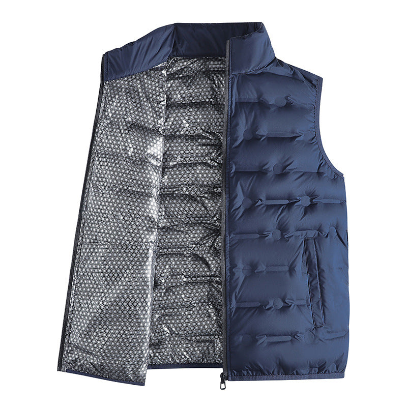 Herren leichte wattierte Stehkragenweste mit reflektierender Thermofolie Drune