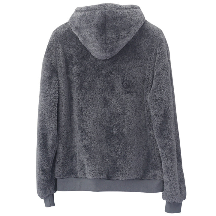 Damen kuscheliger Kapuzenpullover aus Fleece Drune