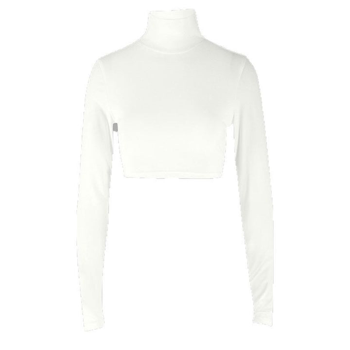 Damen modisches Trocken-Fit Crop-Top mit Stehkragen Drune