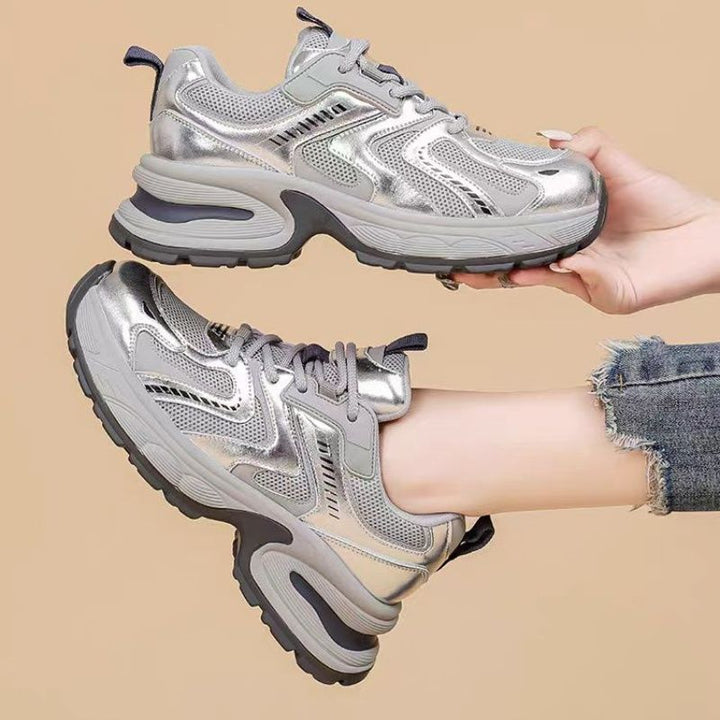 Damen Sportliche Sneakers mit reflektierenden Elementen und dämpfender Sohle Drune
