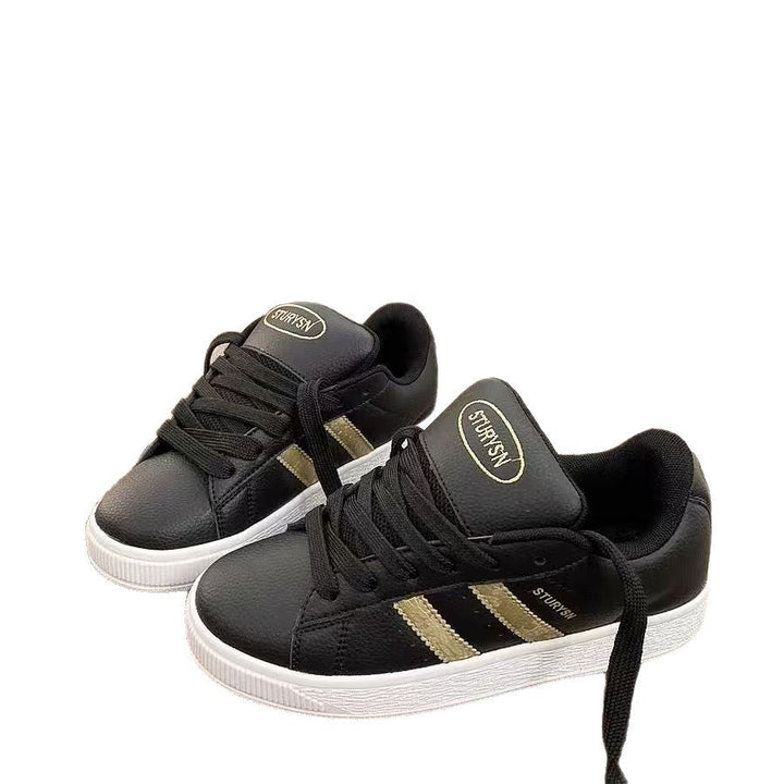 Damen modische Sneakers mit flacher Sohle und atmungsaktive Oberfläche Drune