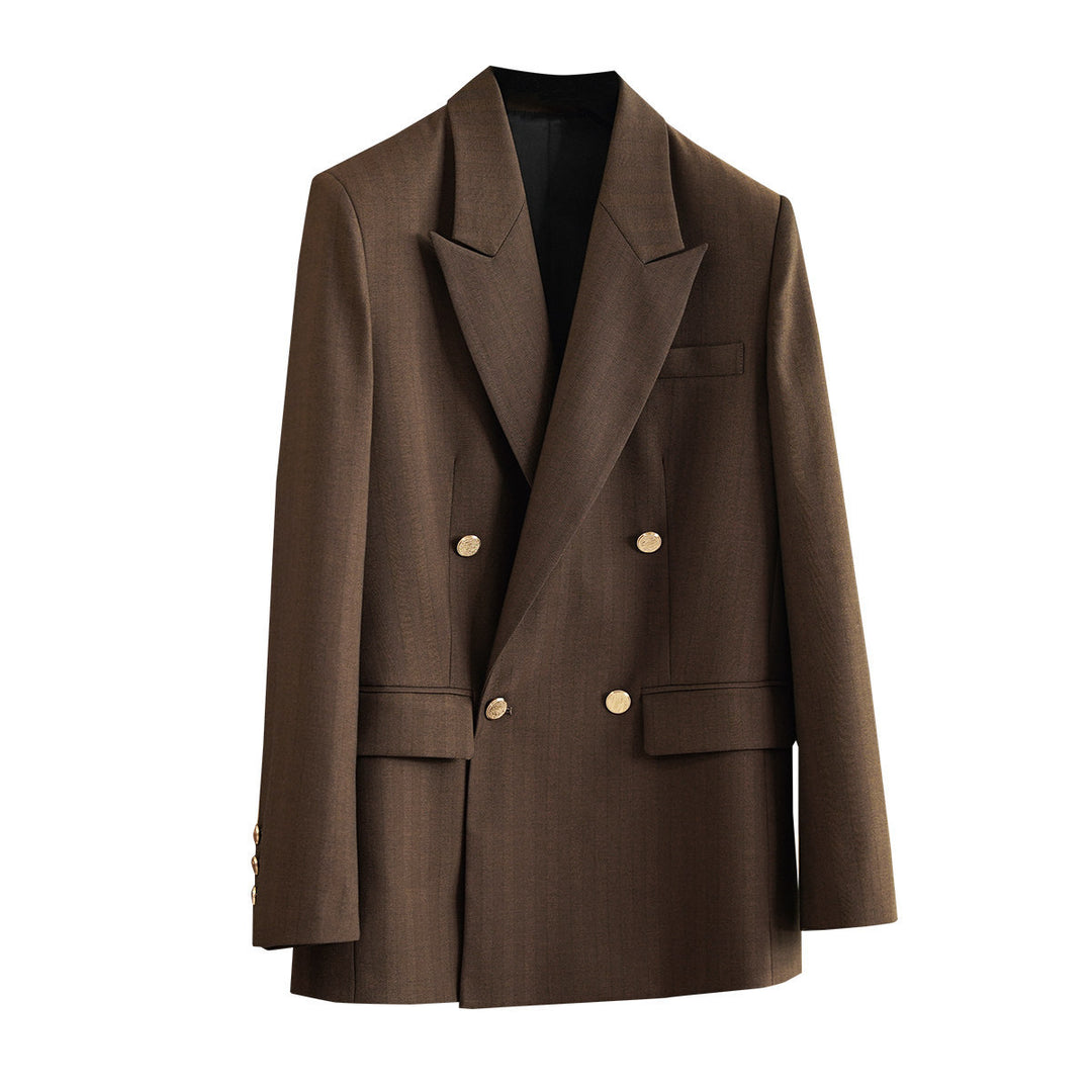 Damen Eleganter Doppeltbreasted Blazer Drune 1789269052