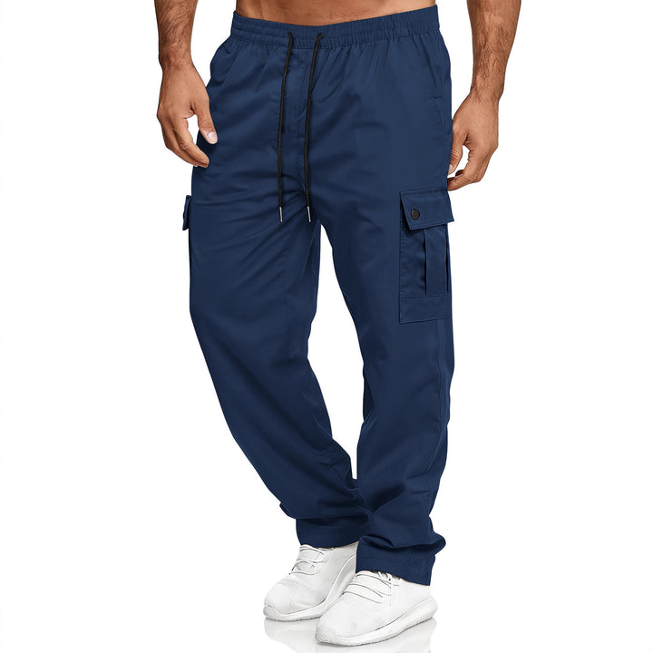 Herren Relaxed-Fit Cargo-Jogger mit elastischem Bund, Kordelzug und Klappentaschen Drune