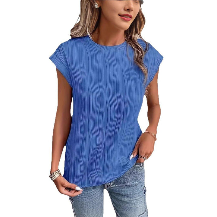 Damen lässiges Plissee-Shirt mit modischem Schnitt und legerem Look Drune