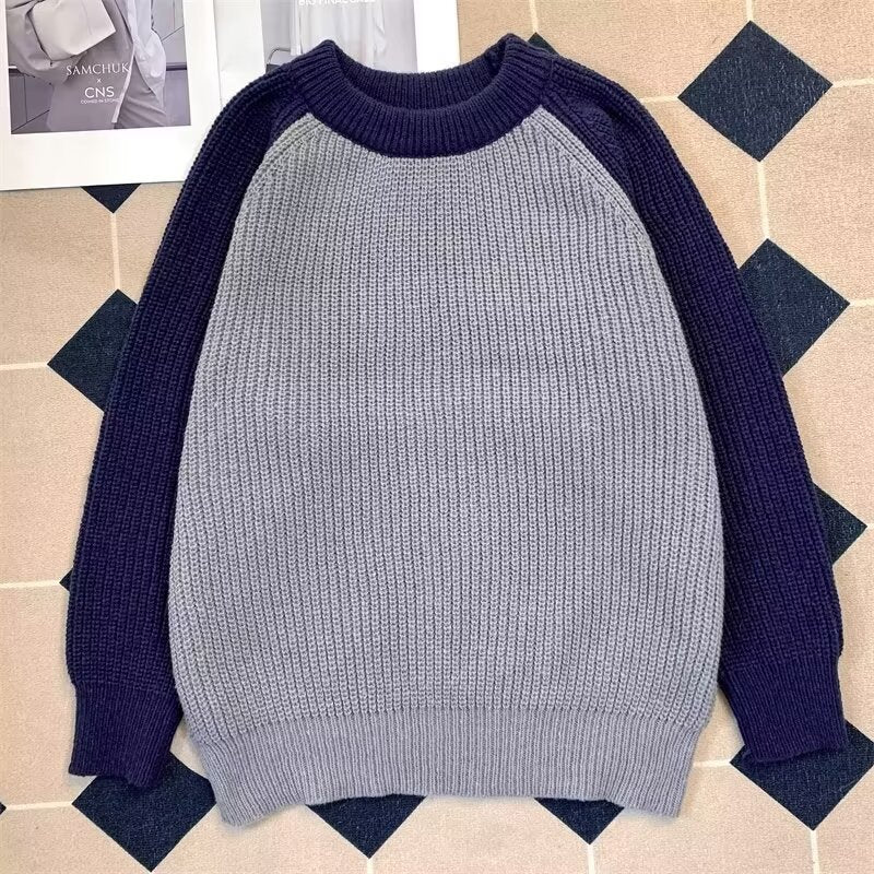 Herren modischer Raglan-Pullover mit strukturiertem Muster Drune