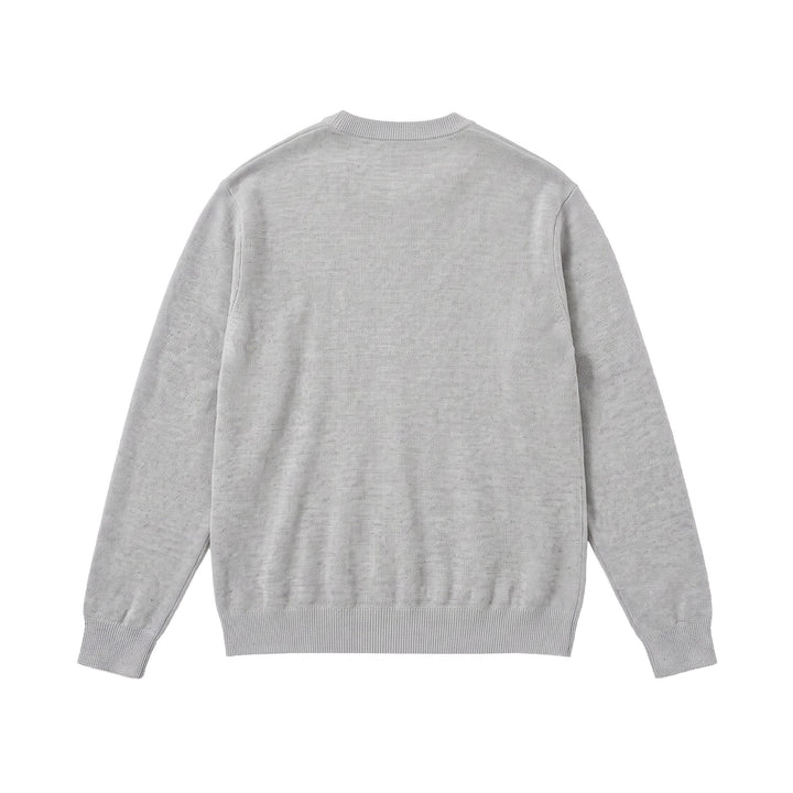 Herren Feiner Rundhals‑Sweatpullover aus Terry‑Frottee mit geripptem Saum Drune