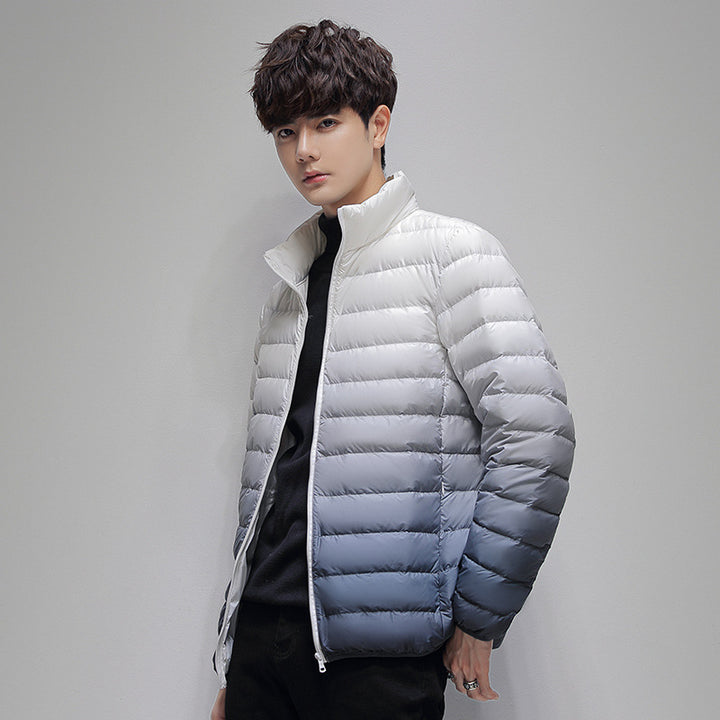 Herren leichte wattierte Steppjacke mit Stehkragen und Thermofutter Drune