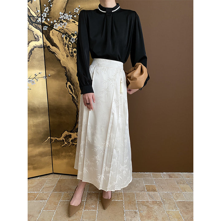 Damen Elegante und fließende Plisseerock Drune