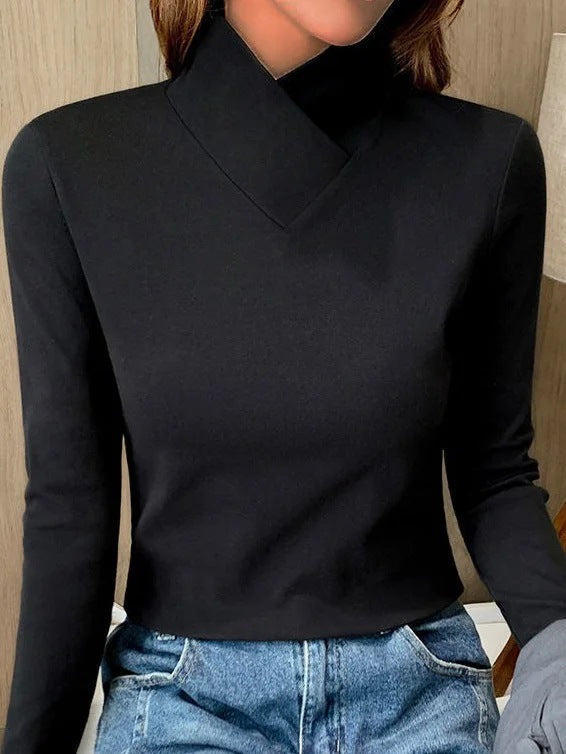 Drune | Elegante Bluse mit Stehkragen