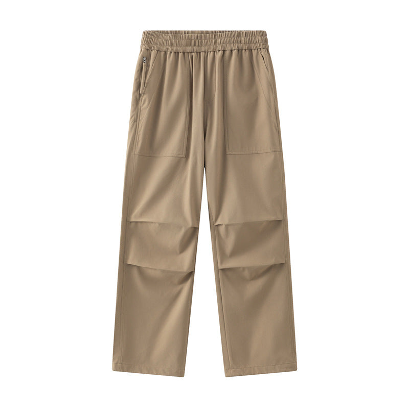Herren Weite Utility-Cargo-Hose mit Tunnelzugbund, Knieabnähern & verstellbarem Saum Drune