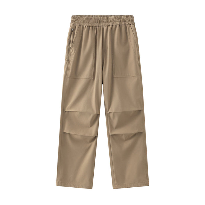 Herren Weite Utility-Cargo-Hose mit Tunnelzugbund, Knieabnähern & verstellbarem Saum Drune
