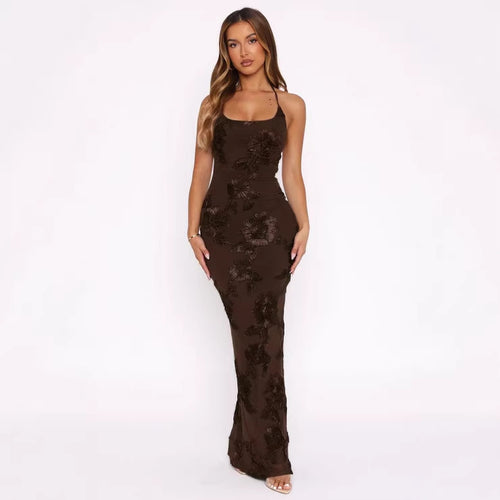 Damen Maxikleid mit floralem Design Drune