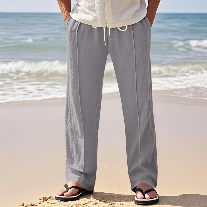 Herren lässige Strandhose mit verstellbarem Kordelzug und atmungsaktivem Material Drune
