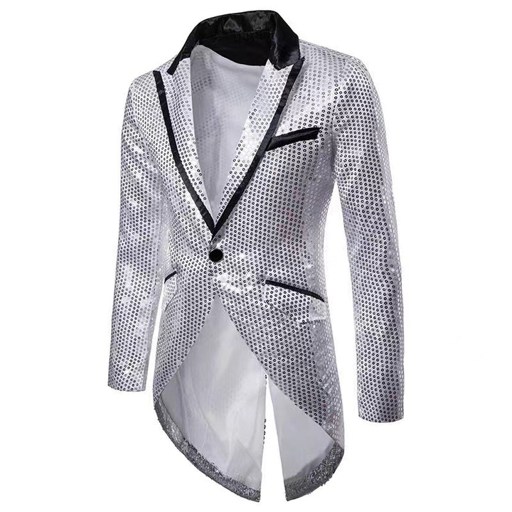 Herren modischer und glänzender Blazer mit schickem Schnitt Drune