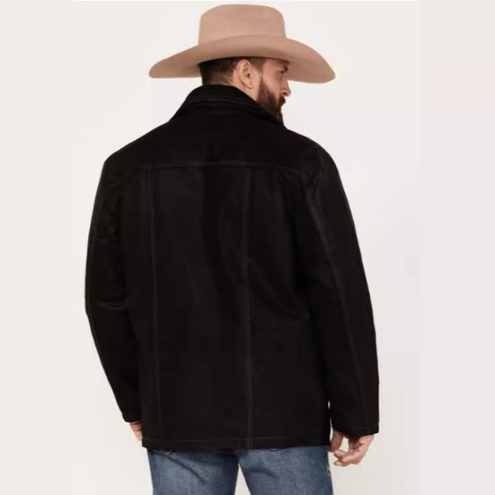 Herren vielseitige und robuste Wildlederjacke mit funktionalen Taschen Drune
