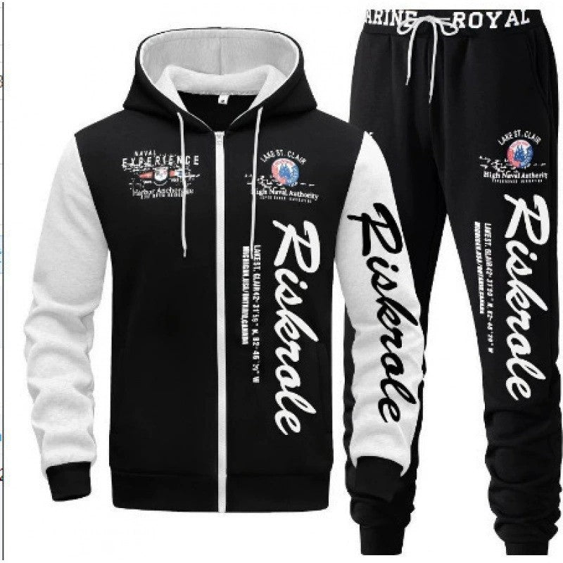 Herren Sportlicher Hoodie- und Jogginghosen-Set Drune