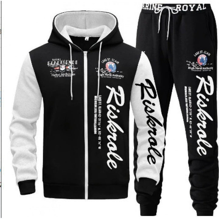 Herren Sportlicher Hoodie- und Jogginghosen-Set Drune