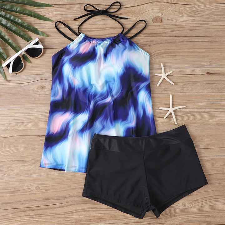 Damen Tankini-Set mit floralem Design und bequemem Hosen Drune