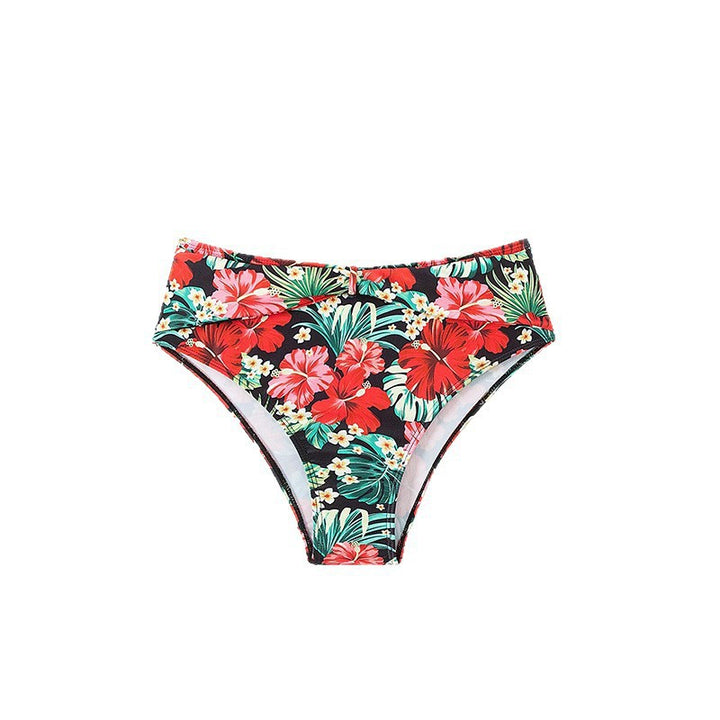 Damen Hoch taillierter Bikini mit floralem Design Drune