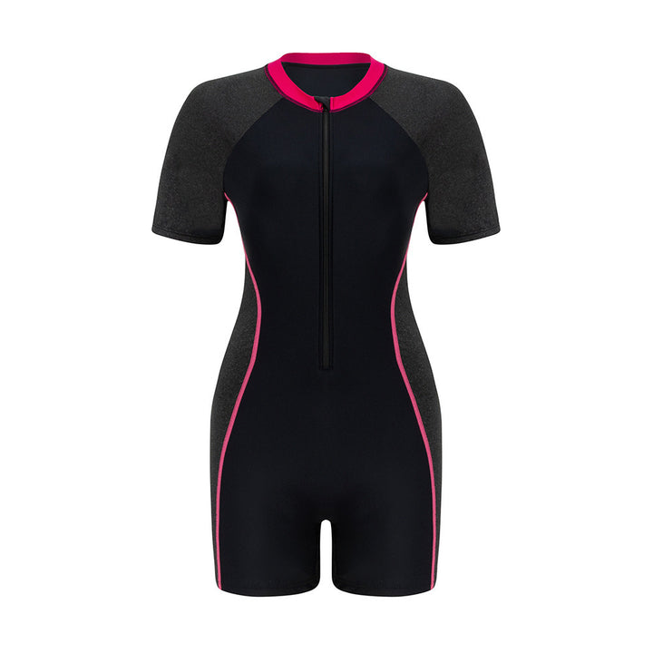 Damen Sportlicher Kurzarm-Schwimmanzug Drune