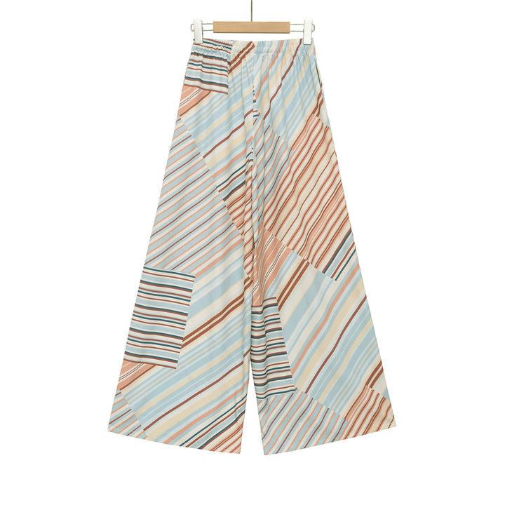 Damen Weite Culotte‑Hose mit elastischem Bund, Kordelzug und aufgesetzten Taschen Drune