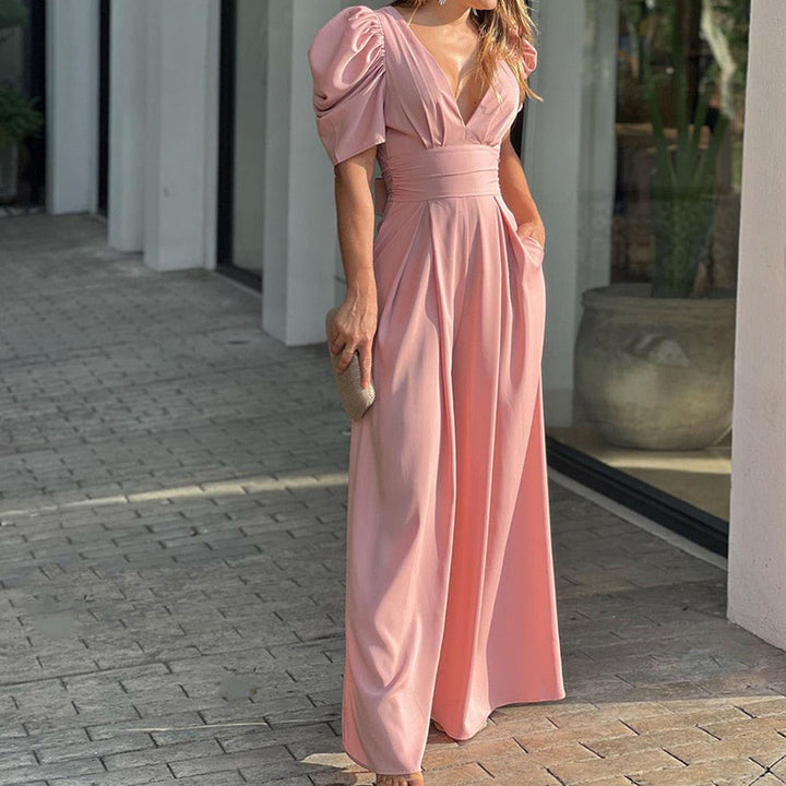 Damen Jumpsuit mit eleganten Puffärmeln Drune