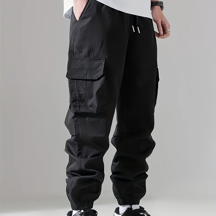 Herren Cargo-Jogginghose mit Kordelzug, Mehrfachtaschen & elastischen Bündchen Drune