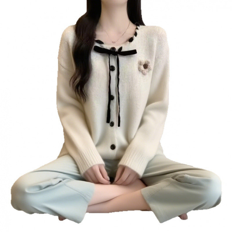 Damen Kuscheliger Cardigan mit modischem Kragen und Knopfdetails Drune