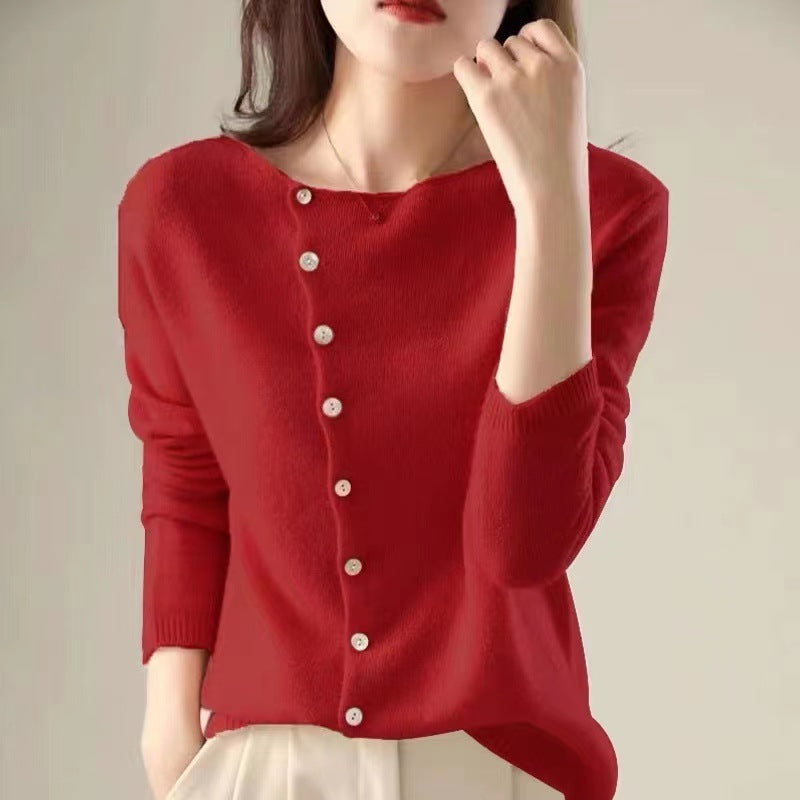 Drune | Classic long-sleeved sweater with buttons