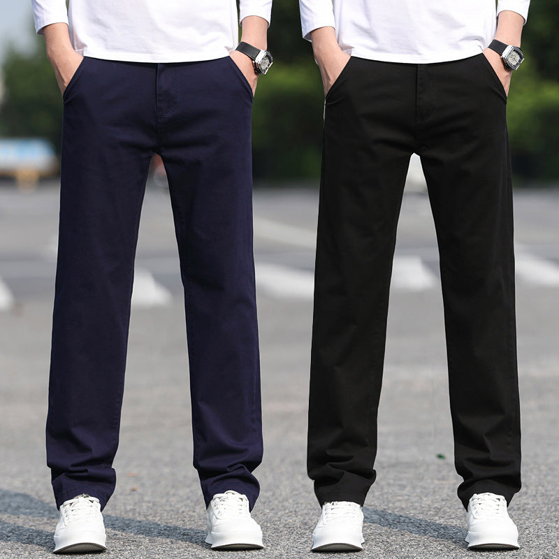 Herren Slim Fit Stretch-Hose mit elastischem Bund und geradem Bein Drune