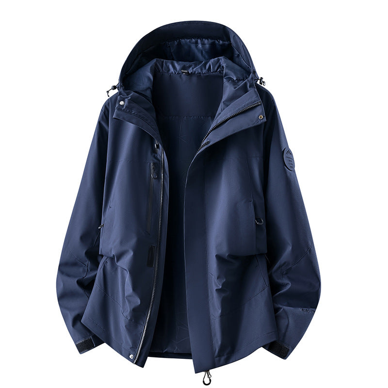 Damen technische dreilagige Softshell-Regenjacke mit getapten Nähten und Multifunktions-Taschen Drune