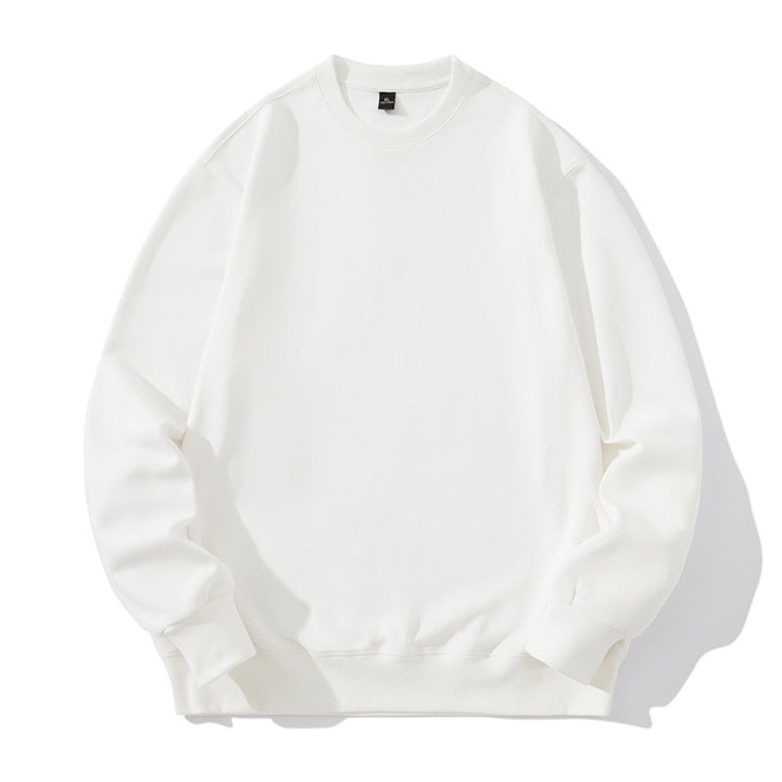 Unisex Oversize Rundhals-Sweatshirt aus Baumwollmischung mit gerippten Bündchen Drune