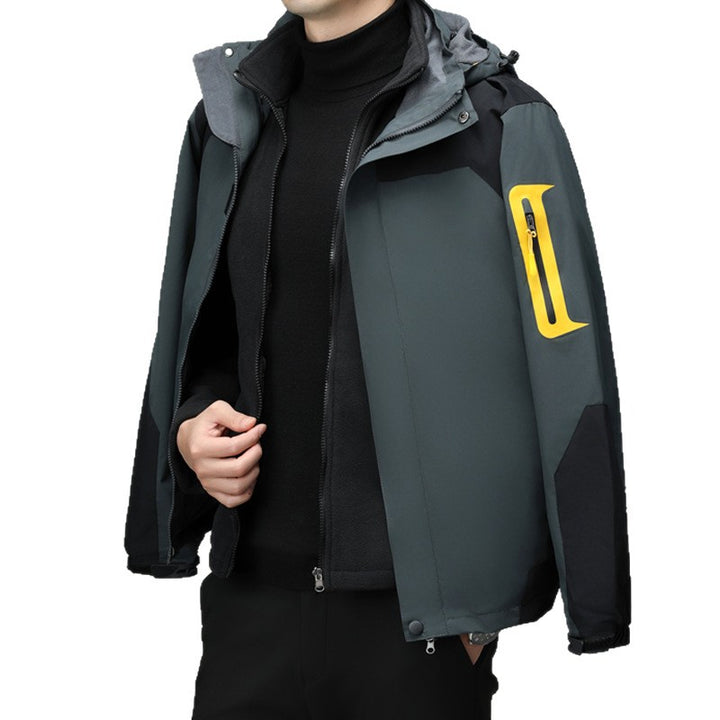 Herren funktionale Outdoorjacke mit wasserdichter Membran und atmungsaktivem Stoff Drune
