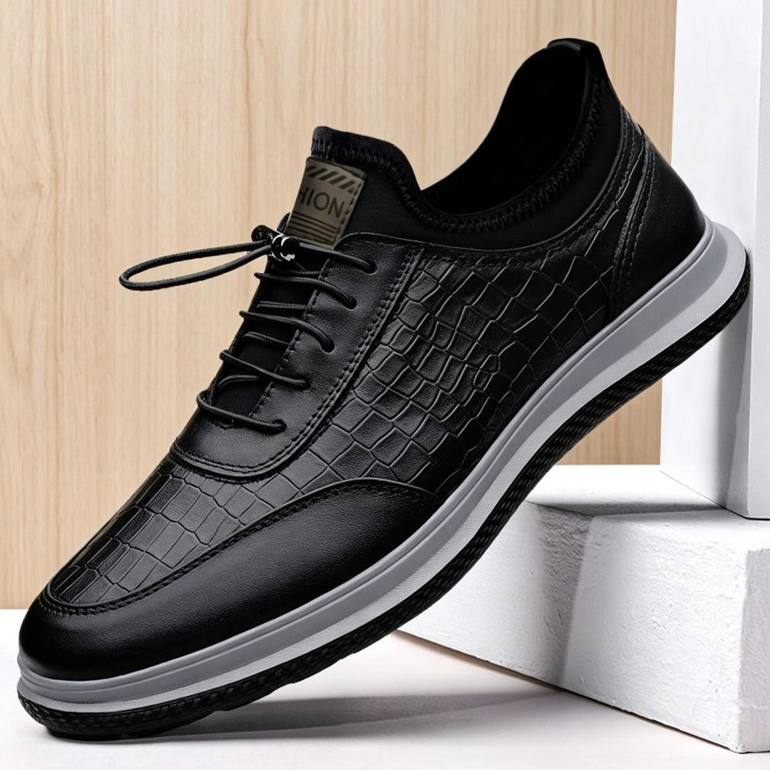 Herren Elegante Sneakers aus Kunstleder mit Kroko-Optik Drune