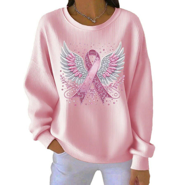 Damen Komfortabler Sweatshirt mit markantem Schriftzug Drune