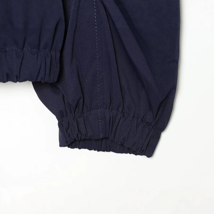 Damen Cropped Bomberjacke mit gerafften Ärmeln und hohem Funnelkragen Drune