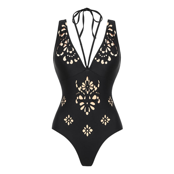 Damen Einteiler Badeanzug mit kunstvollem Cut-Out Design Drune